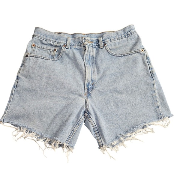 Levi's Other - Levi's 505 Denim Shorts Mens W34 Light Wash Cutoff Raw Hem Vintage Casual Summer